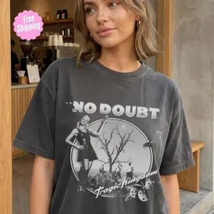 Comfort Colors NO DOUBT Band Tee Vintage-Inspired Rock Shirt, Tragic Kingdom Design