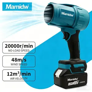 Mamidw Brushless Turbo Blower, 600W Cordless Car Blower, suitable for car air drying, leaf cleaning and keyboard dust cleaning, compatible with Makita 18V battery pin.