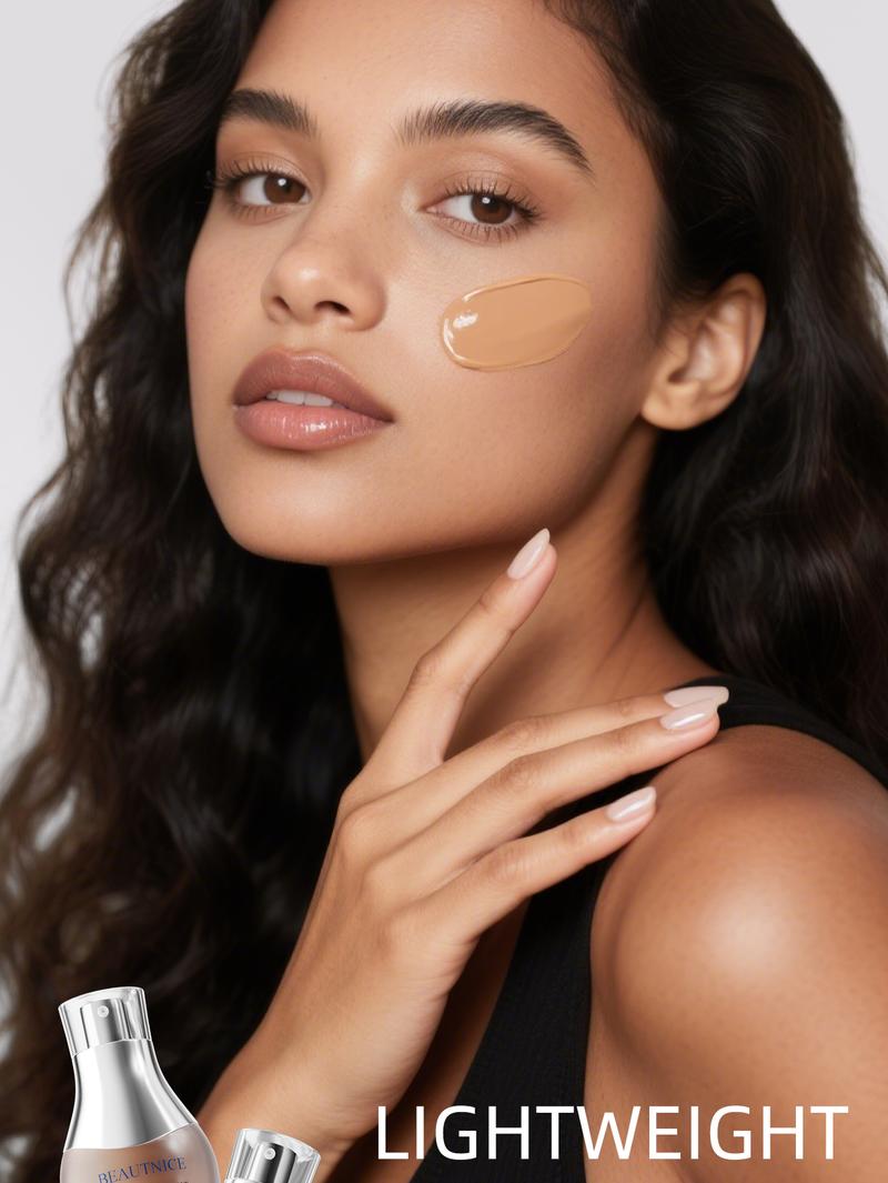 BEAUTNICE Long Wear Light Foundation, Available in Shades 01 and 02, 30ml, Long-Lasting Formula for a Flawless All-Day Look