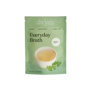 Divya's Vegan Everyday Broth with Celery, Parsley, Cilantro, and Spices - Aromatic and Restorative Base for Cooking and Recovery