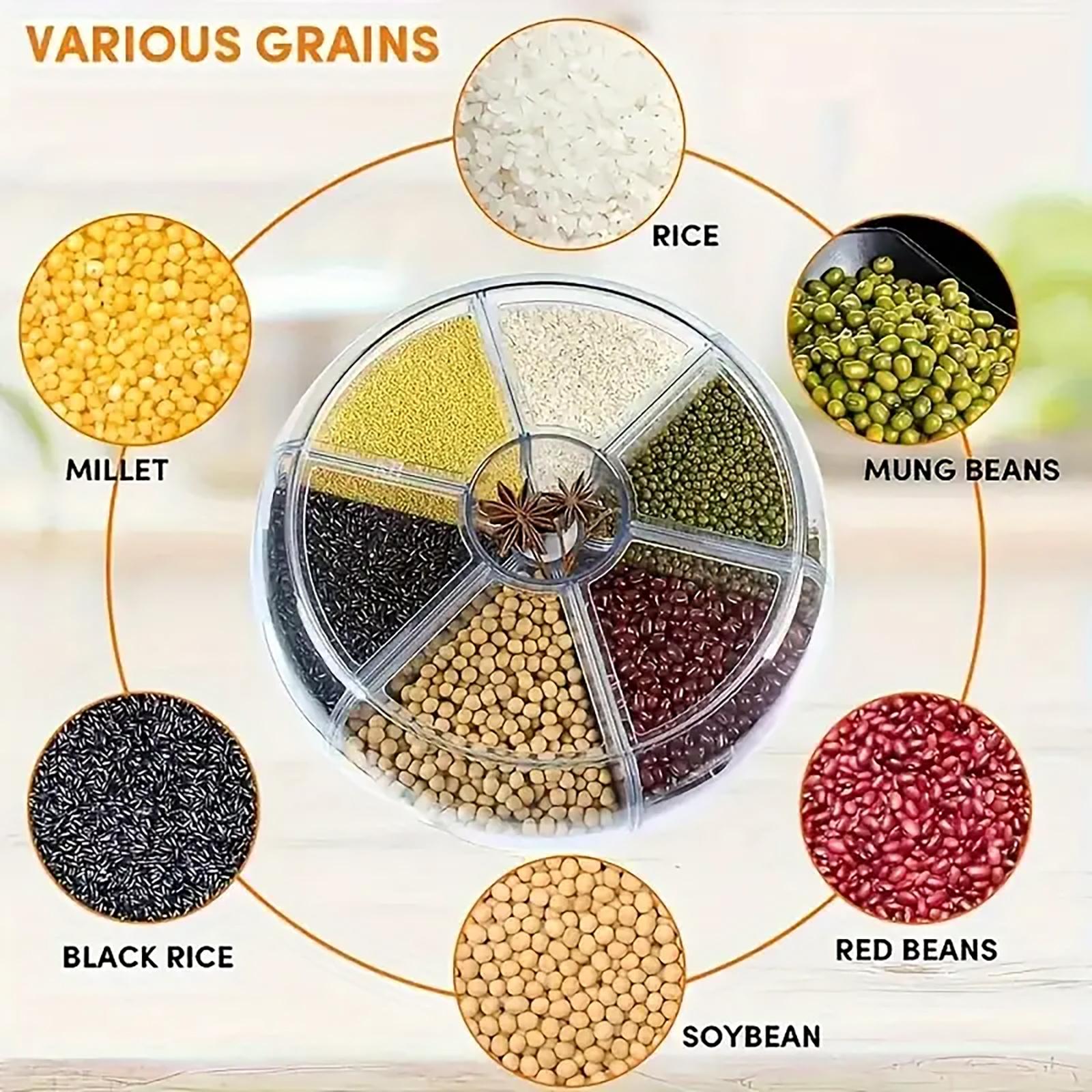 360 Degree Rotating Rice Dispenser Grain Dispenser Large Capacity Food Storage Container Multifunctional Organizer for Kitchen Rice Beans Small Grains and Pet Food StoragePerfect Mothers Day Gift