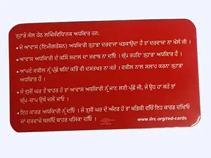 ICE/BORDER CONTROL Red Card - Know Your Rights for All Migrants - 1PIC Amendment - Stop By Conditions Apply