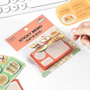 60 Sheets Sticky Notes, Happy Lunch Series, Perfect for Messages, Reminders, Learning, Office Rewards, Note-Taking, Durable Paper, School Use