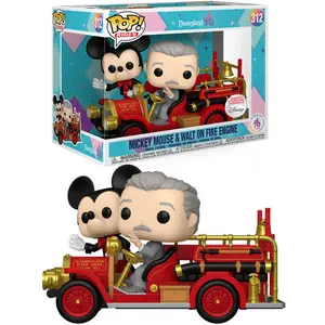 Mickey Mouse & Walt on Fire Engine Funko Pop Disneyland Exclusive