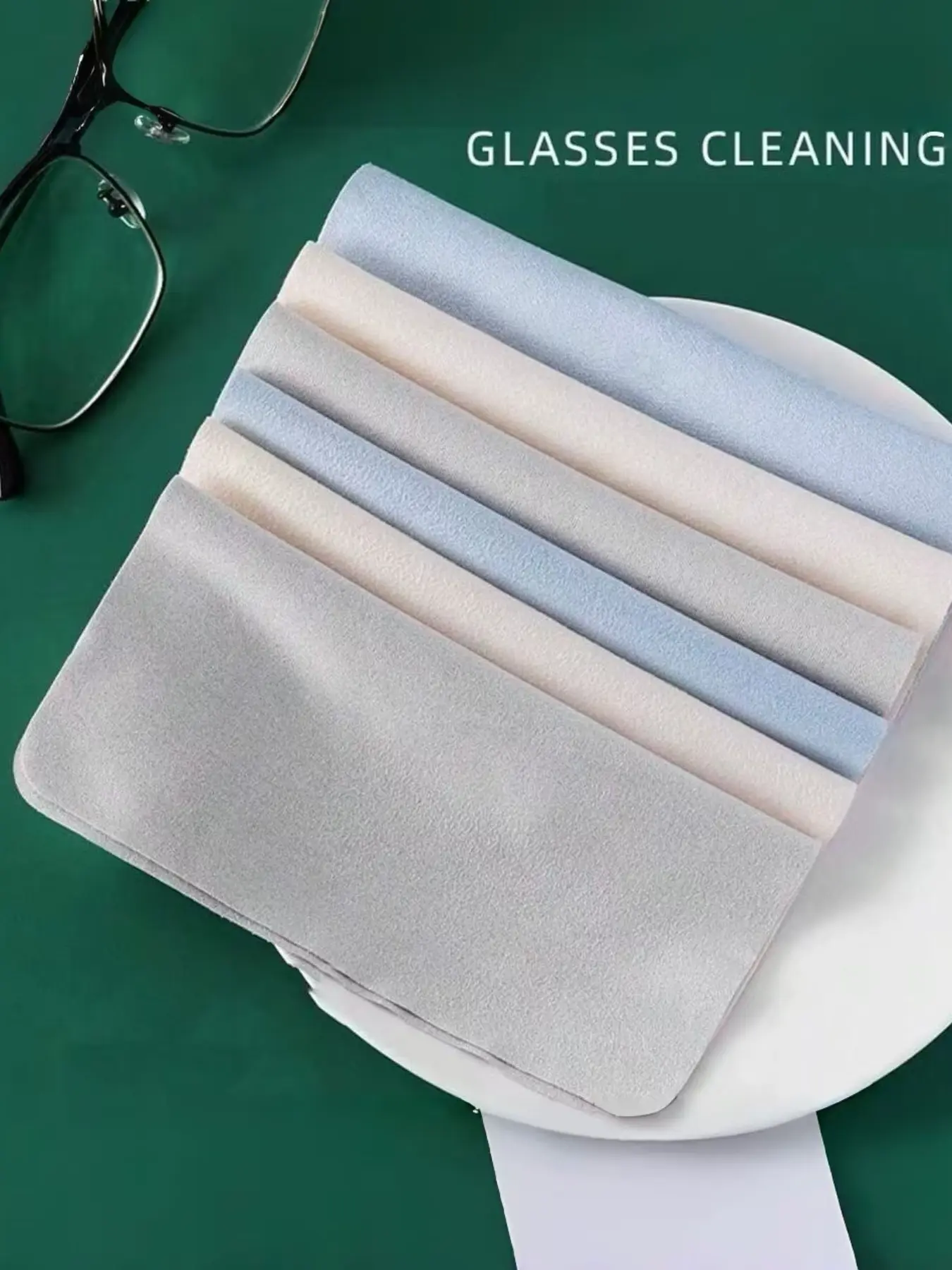 6 Piece Eyeglass Cleaning Cloth Set, Cleaning Kits, Random Colors, Reusable Lens Cleaner for Phone Screens, Tablets, Jewelry, Piano, Watch Lenses, Camera Cleaner