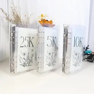 A6 12‑Month Money Saving Challenge Binder – Budget Organizer with Cash Envelopes, Savings Tracker Book for Home Office, 2026 New Year & Valentine’s Day Gift