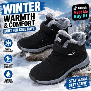 Snow Boots Women Warm: Winter Ankle Booties Waterproof Elasitc Lace Easy on & off Anti-Slip Lightweight Outdoor Shoes,Lightweight snow boots women   bootkicks basics   summer   Women's  shoes