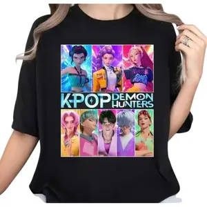 🌷  Kpop Huntrix Tiger Demon Shirt, Hot Derpy Tiger Bird T-shirt, Saja Boys Fan Merch, Korean fantasy hunter shirt, Kpop devil pattern T-shirt popular casual top