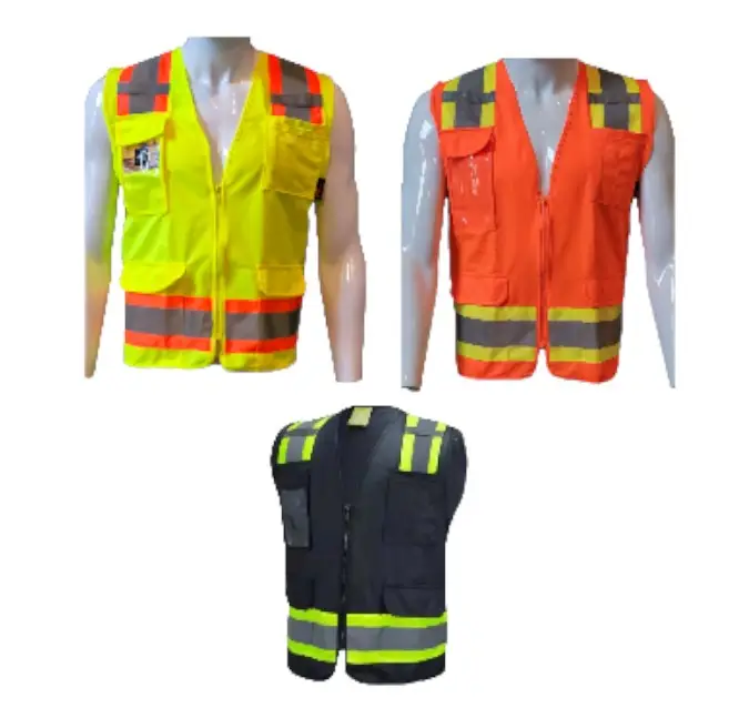 Hi-viz Two Tone Safety Vest Solid Fabric