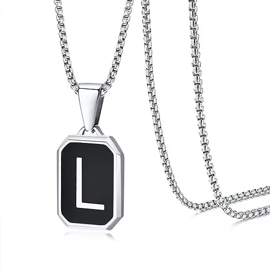 Drip Oil Letter L Necklace