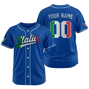 Personalized White Royal Blue Italia Baseball Jersey – Personalized Name & Number, Custom Team Name Number Italian Jersey Shirt for Men Women Youth Kid, 2026 Game Day Outfit For Italia Fans