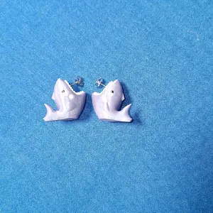 Shark bite earrings.