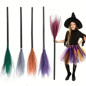 Halloween Witch Broom Mop Role Play Prop, Detachable Party Decoration, Ideal Gift Choice, Fun Ghost Festival Accessory