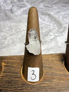 One-of-a-Kind Raw Clear Quartz Ring #3 | Handmade Adjustable Hypoallergenic Crystal Jewelry