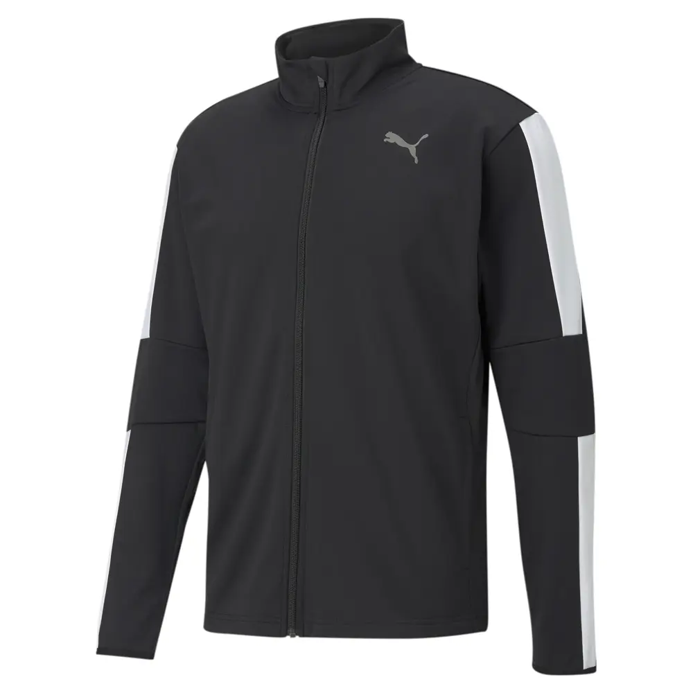 PUMA Mens Blaster Full-Zip Jacket Athletic Outerwear Casual Full Zip Moisture Wicking - Black PUMA Mens Blaster Full-Zip Jacket Athletic Outerwear Casual Full Zip Moisture Wicking - Black