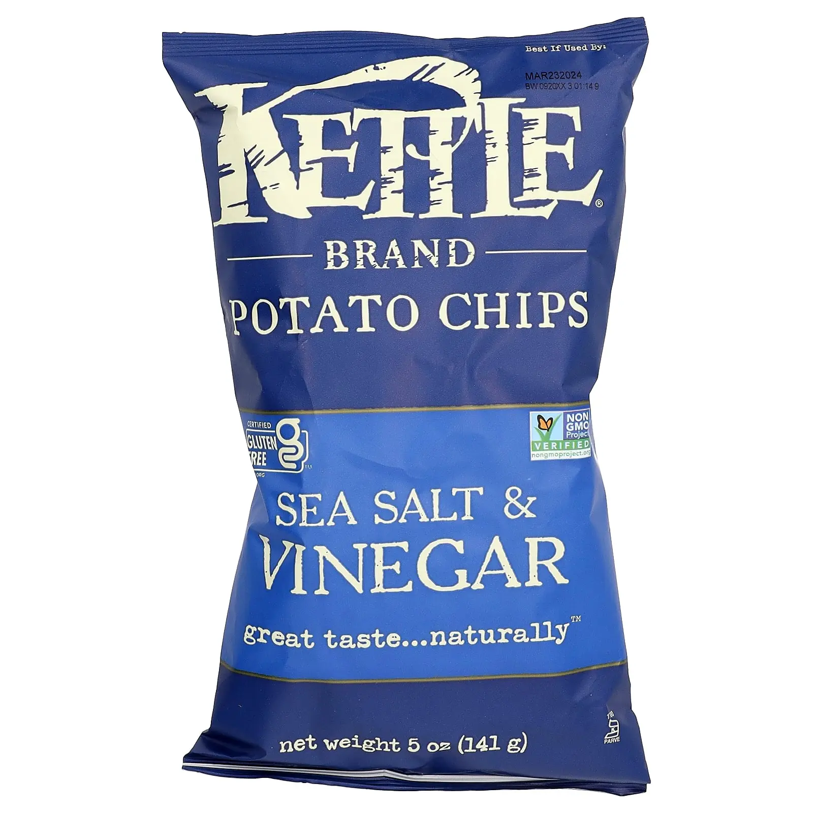 Kettle Foods Potato Chips, Sea Salt & Vinegar, 5 oz (141 g)