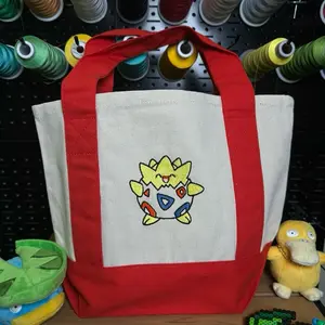 Togepi Mini Tote bag embroidered. Cute and compact.