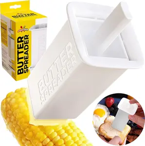 Mess-free Butter Spreader 1Pk Holds Twice the Butter for Corn Cobs, Bread, Waffles, Pancakes. Best Holder for all Butter Stick Sizes. Dishwasher Safe BPA-free Material W/ Cap for Fresh Storage