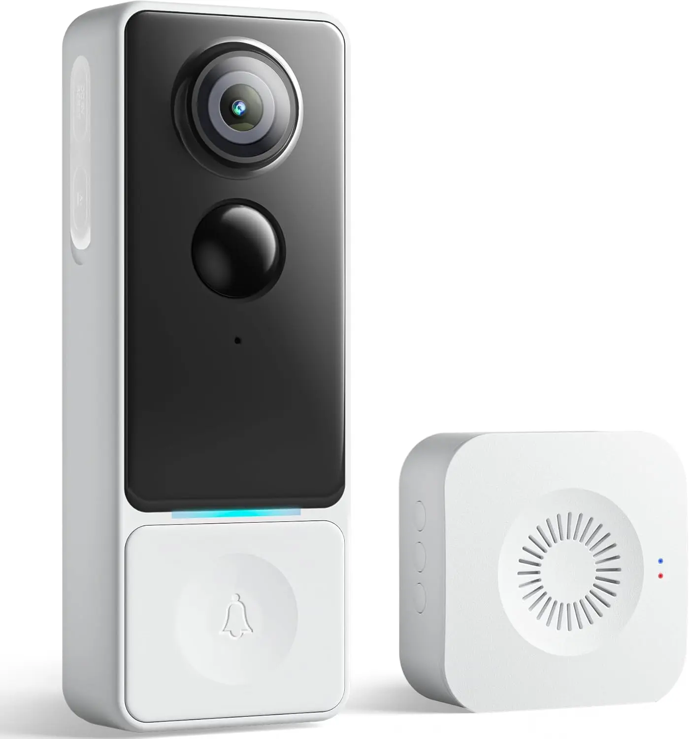 Battery-Powered Wireless 3MP 2K HD Doorbell Camera, No Subscription Required, 2.4GHz WiFi Only, Free Human & Package Motion Detection, Works with Alexa & Google Assistant