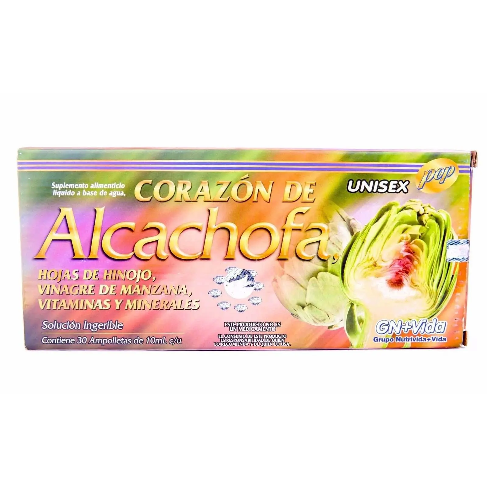 GN+Vida Artichoke Liquid Dietary Supplement - 30 Count, 30-Day Supply, Vitamin-Infused, All-Natural Blend with Supplementary Nutrients for Health, Wellness & Healthcare Support
