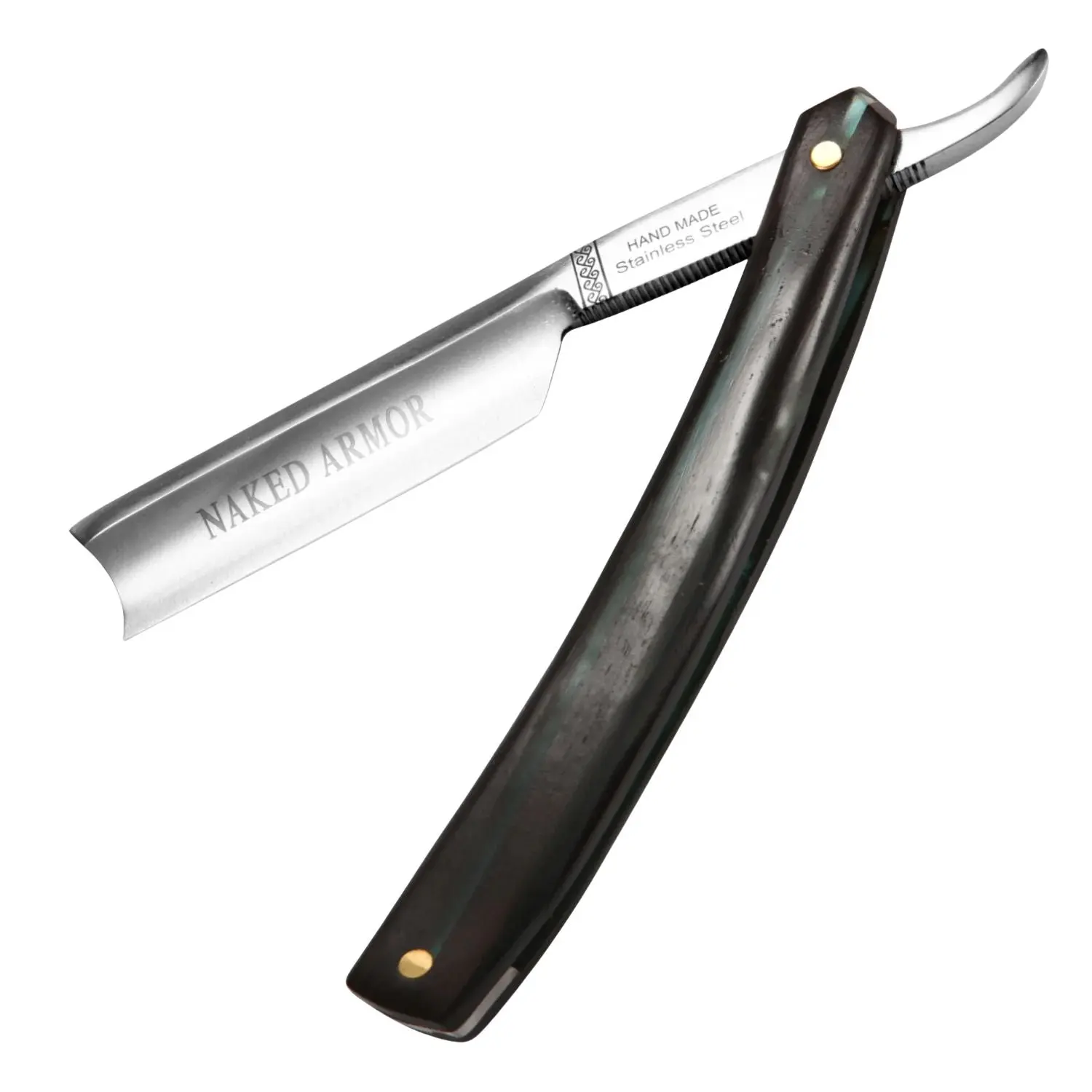 Naked Armor Dodinel Straight Razor 7/8" Ebony Wood Japanese Stainless Steel