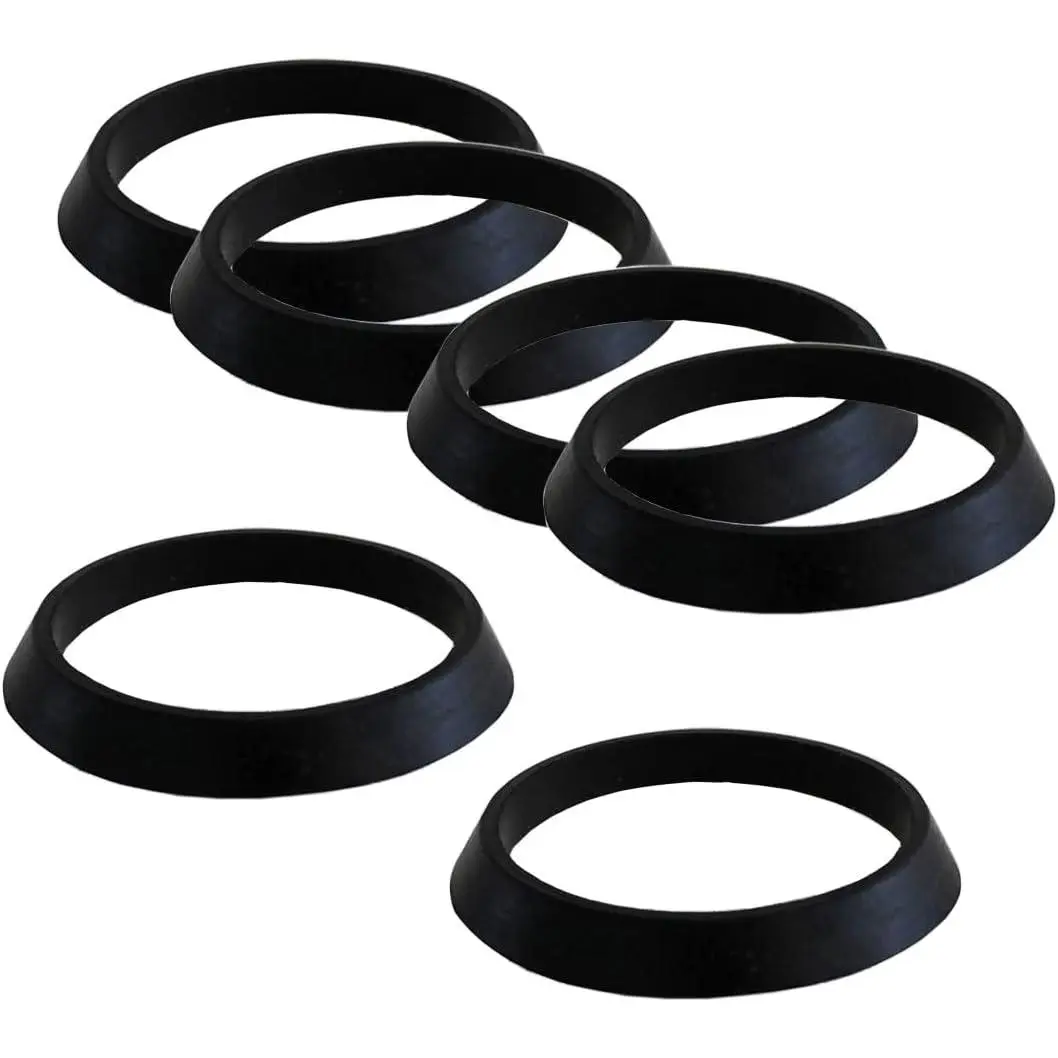 6 count Cone Seal Ring  Washer  Pipe Seal Ring for 1 1/2 Inch Drain Pipe Sink Odour  Siphon, Resistance, 2Mm Thickness