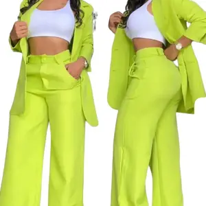 Women Blazer and Pants Two Piece Set Fit Womenswear Comfortable Evening Suits