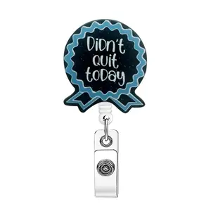 Retractable Badge Clip, Cute Badge Scroll Badge Clip, ID Card Pack, Suitable for Students Office Staff Doctors Nurses Teachers
