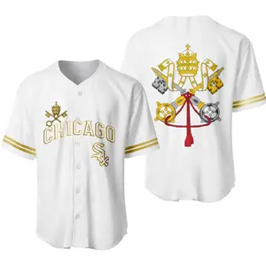 Chicago Pope Leo Jeysey Chicago Pope Leo 14 Baseball Jersey