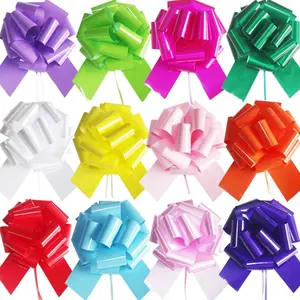 12 count Large Pull Bows,6 Inches Large  Bows,Pull Bows for  Wrapping  Baskets,Birthday Parties,Bouquet,and Other  Decorations (12 Color -2)