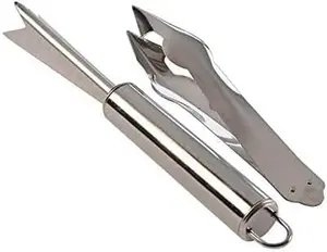 2Pcs Stainless Steel Pineapple Peeler & Eye Remover Set – Easy Fruit Slicer & Cutter Tool for Fast, Mess-Free Prep!