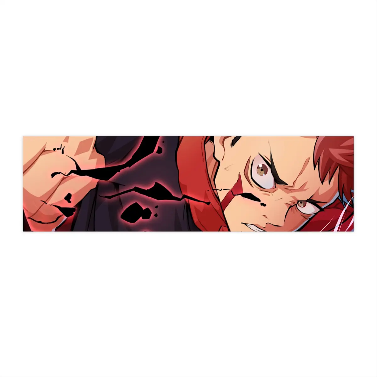 Jujutsu Kaisen Slap Stickers 11.5" x 3" Premium Water-Resistant Vinyl with Easy Peel Backing, Matte Finish, Waterproof Sticky Adhesive, Suitable for Indoor & Outdoor Use