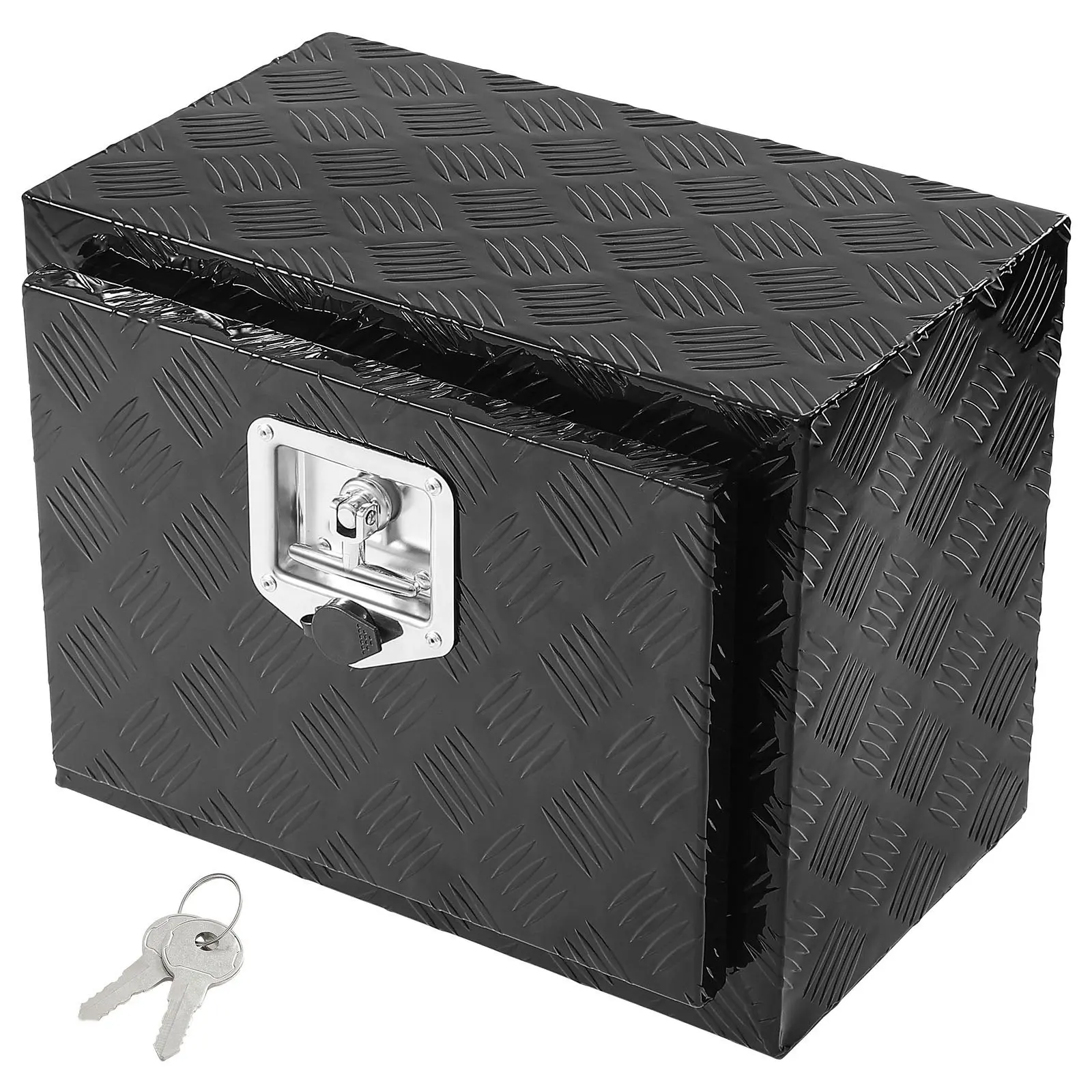 Underbody Aluminum Truck Tool Box, 18 Inch By 12 Inch By 14 Inch Dimensions, Heavy Duty Aluminum Trailer RV Storage Box, Weather Resistant And Lockable, Durable Flatbed And Utility Vehicle Storage Solution
