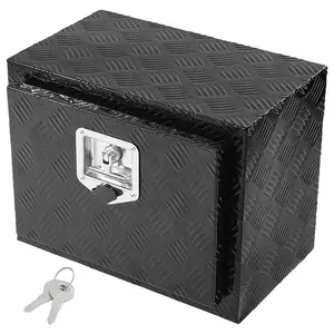 Underbody Aluminum Truck Tool Box, 18 Inch By 12 Inch By 14 Inch Dimensions, Heavy Duty Aluminum Trailer RV Storage Box, Weather Resistant And Lockable, Durable Flatbed And Utility Vehicle Storage Solution