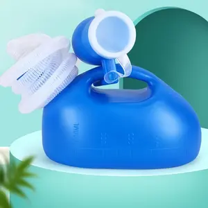 Portable Men's Emergency Urinal, Car Travel Toilet, Camping Toilet, Large Plastic Urine Container with Lid and Funnel, Suitable for Elderly & Patients