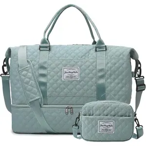 WeekenderBagsforWomenTravelDuffleBagwithShoeCompartmentOvernightCarryOnDuffelBagGymToteBagwithToiletryBag