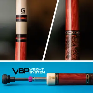 McDermott H554C Model Cue of the Month - August 2024, Adjustable Weights, Birdseye Maple, Redheart Wood Customized Billiards Cue