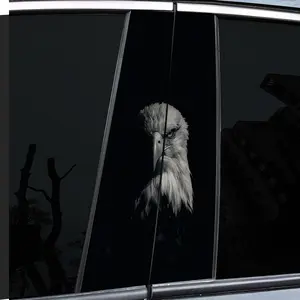 2-Piece, Parrot-themed B-pillar car decal Sticker Decals in the dark, durable vinyl, semi-matte finish, easy to attach - perfect for glass and metal surfaces, - as well as decorative laptops - helmets - motorcycles