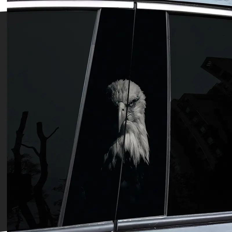2-Piece Parrot-themed B-pillar Car Decal Sticker, Sticker For Cars, in the dark, durable vinyl, semi-matte finish, easy to attach, perfect for glass and metal surfaces, decorative laptops, helmets, motorcycles