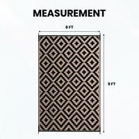 Diamond Black & Brown 6 x 9 feet