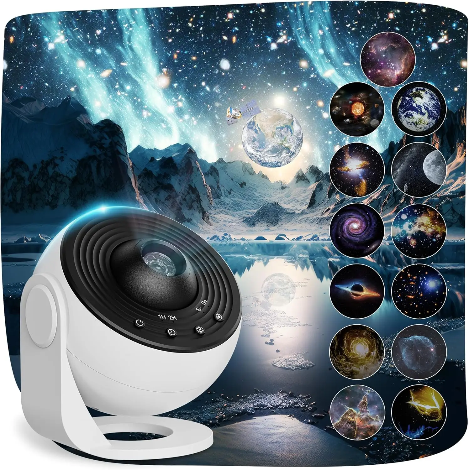 2026 Galaxy Projector Night Light for Bedroom, 13-in-1 Planetarium Projector | Star projector for ceiling with 360° rotation and timer; space-themed starry sky night light for kids and bedroom decor