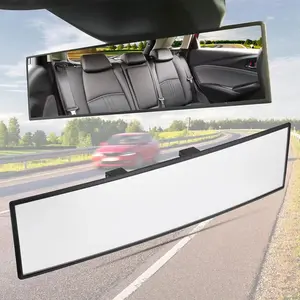 Universal Panoramic Anti-Glare Rear View Mirror - Wide Angle Clip On, Interior Blind Spot Mirrors for Car, SUV, Trucks