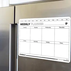 Magnetic Dry Erase Refrigerator Calendar Whiteboard, Kitchen Fridge Planner, Weekly Planner, 1 Piece Magnetic Calendar for Planning & Organizing