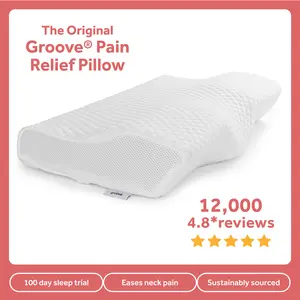 The Original Groove Pillow - Memory Foam for Neck Pain Relief & Better Sleep - Supports Head and Neck - Ideal for Back and Side Sleepers