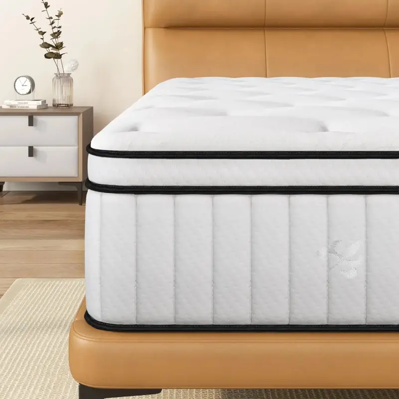 Hybrid Mattress in a Box - 10/12 Inch, Twin/Full/Queen/King Size, Medium Firm Pressure Relief with Edge Support & Motion Isolation - Fiberglass-Free Memory Foam, H5A