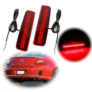 2pcs Red Lens LED Rear Foglight Tail Brake LED Lights For 2013 2014 2015 Honda Accord Coupe,Replace OEM 33505-T3L-A02
