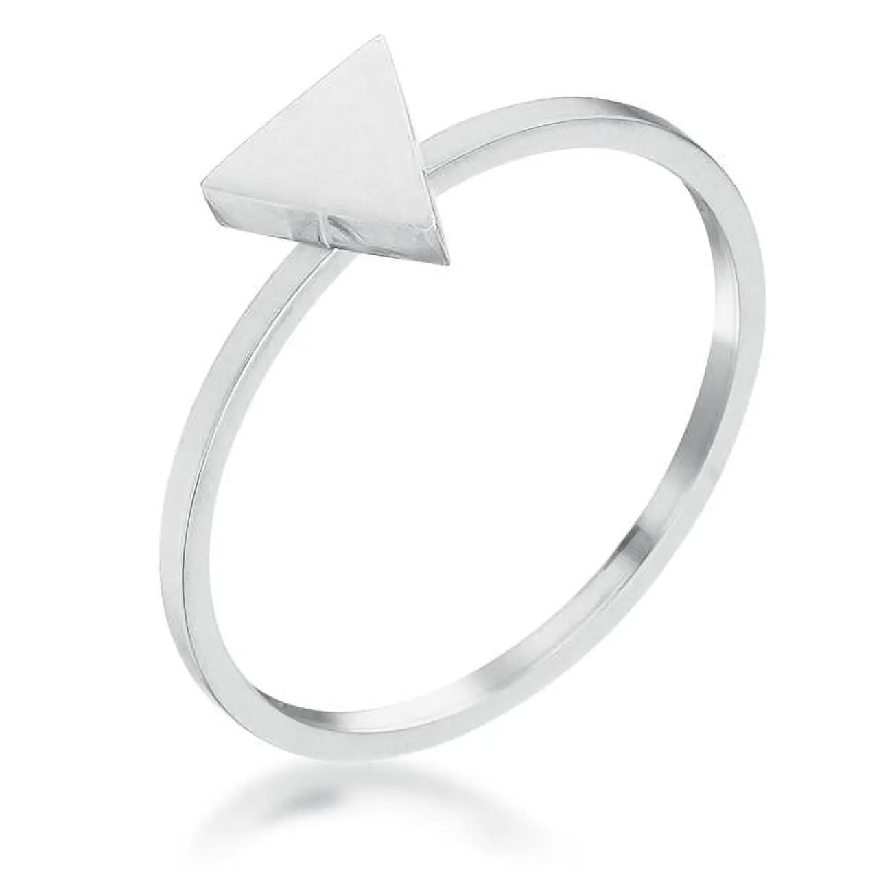 Stainless Steel Triangle Shape Stackable Ring