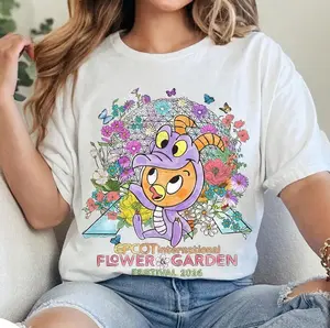 Orange Bird & Purple Dragon Inspired Floral Festival 2026 Shirt Theme Park Vacation Family Trip Tee 4QS