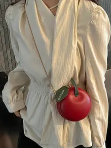 Creative Mini Apple Crossbody Bag, Cute Fruit Lover Backpack, 3 Colors Available, Perfect for Dates, Daily Outing, Parties, Stylish Design