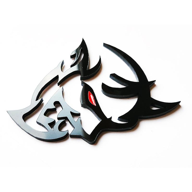 2x Demon Redeye Emblem Badge for Dodge Charger Challenger Hellcat SRT TRX Logo